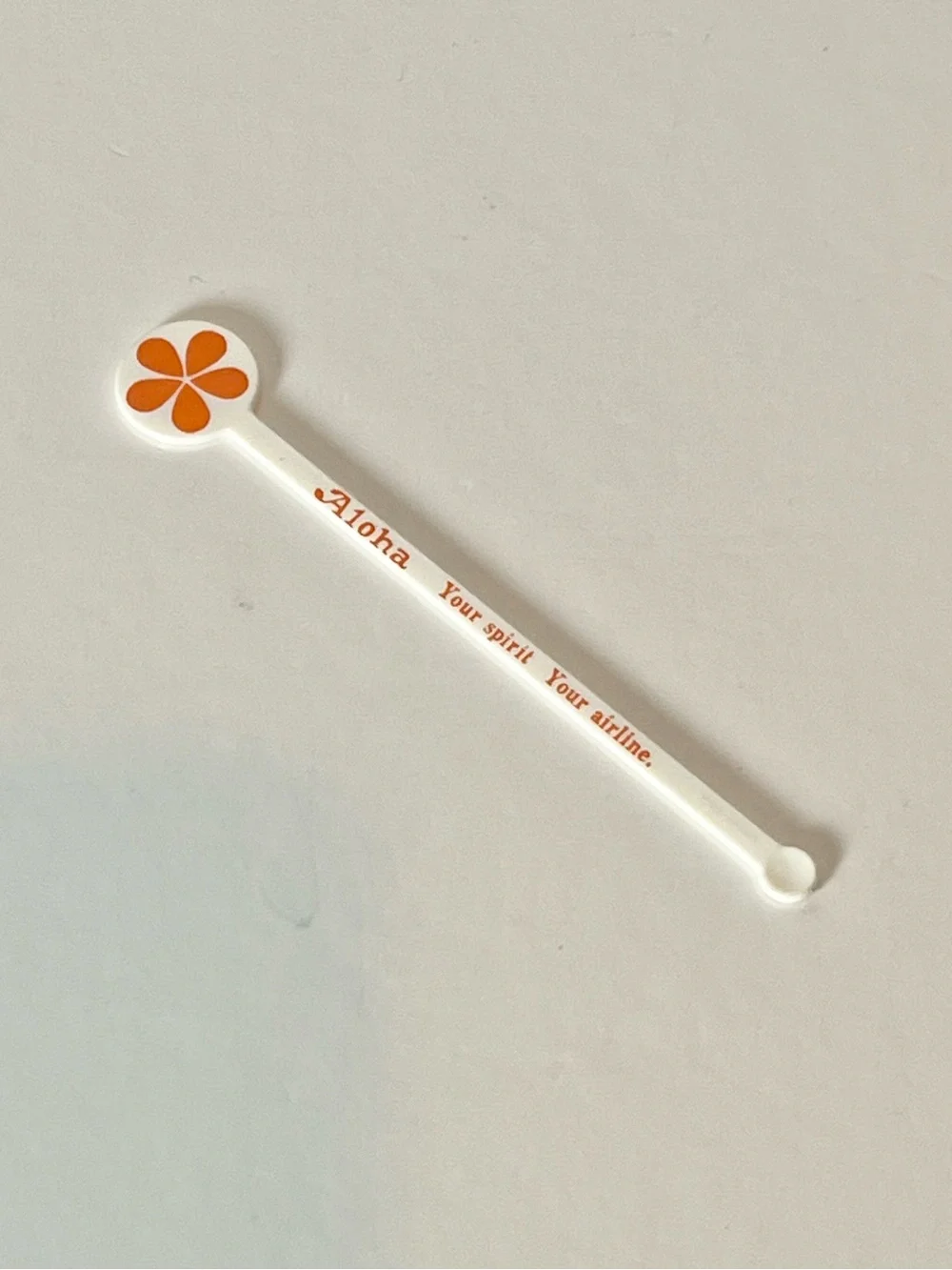 Vvintage Aloha Airlines plastic swizzle stick collectible advertising